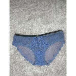 NWOT Victoria’s Secret Dream Angels Hipkini Blue Lace Mesh Panty XS 2016